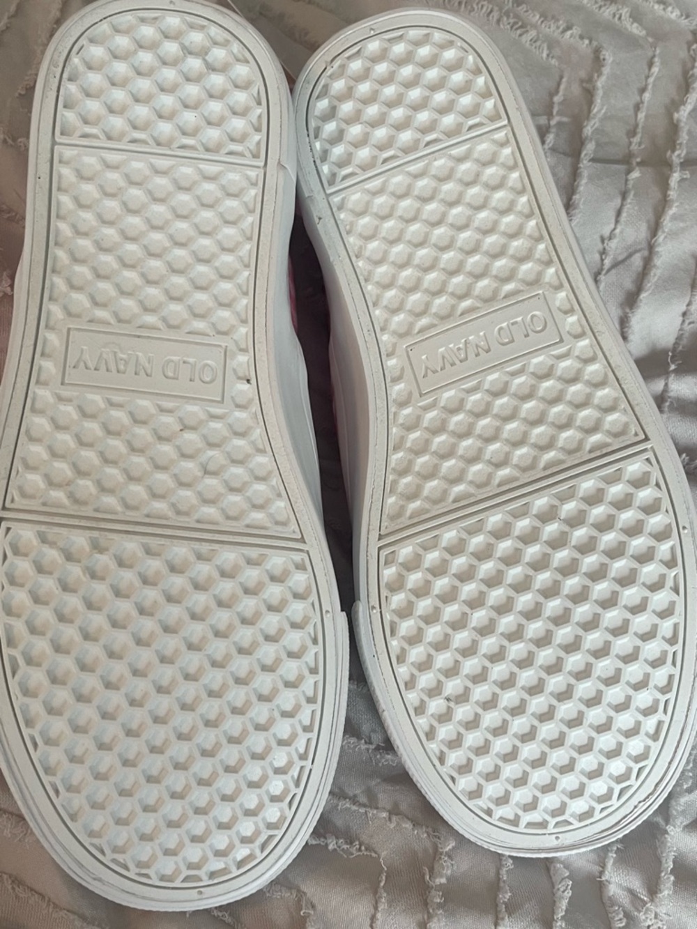 Old Navy Pink Gingham Floral Slip-On Kids Shoes size 13 - Picture 4 of 7